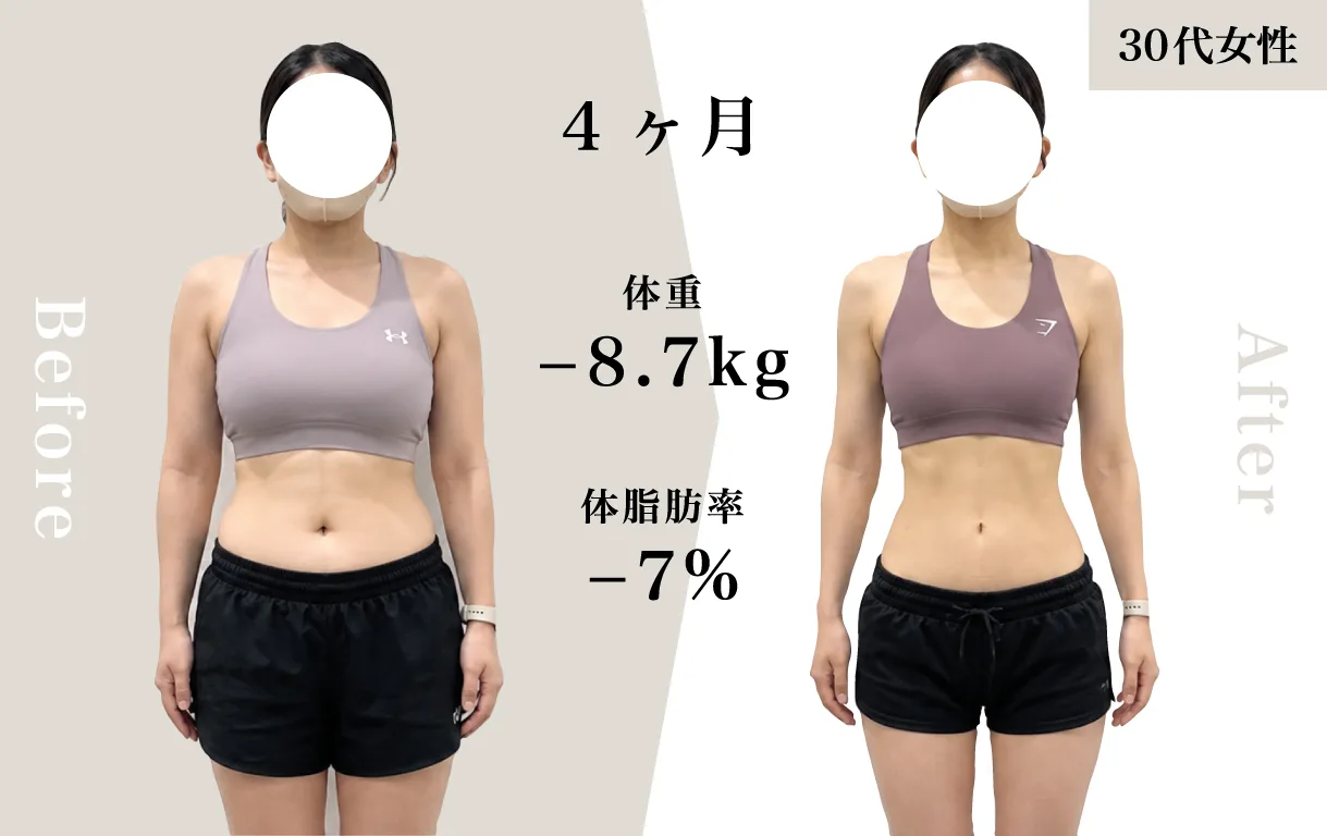 LYRIM表参道・外苑前店でダイエットに成功したお客様のビフォーアフター01