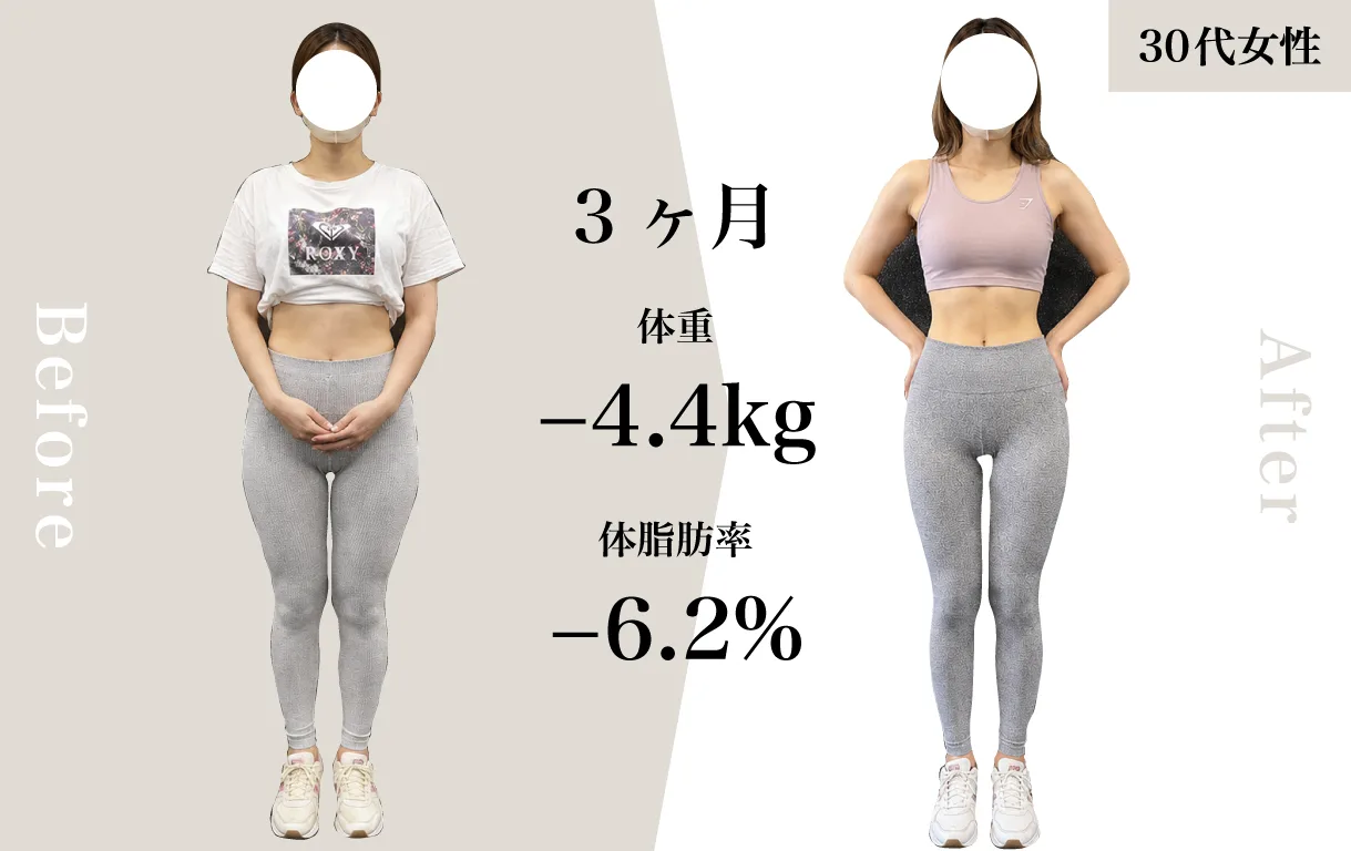 LYRIM表参道・外苑前店でダイエットに成功したお客様のビフォーアフター02