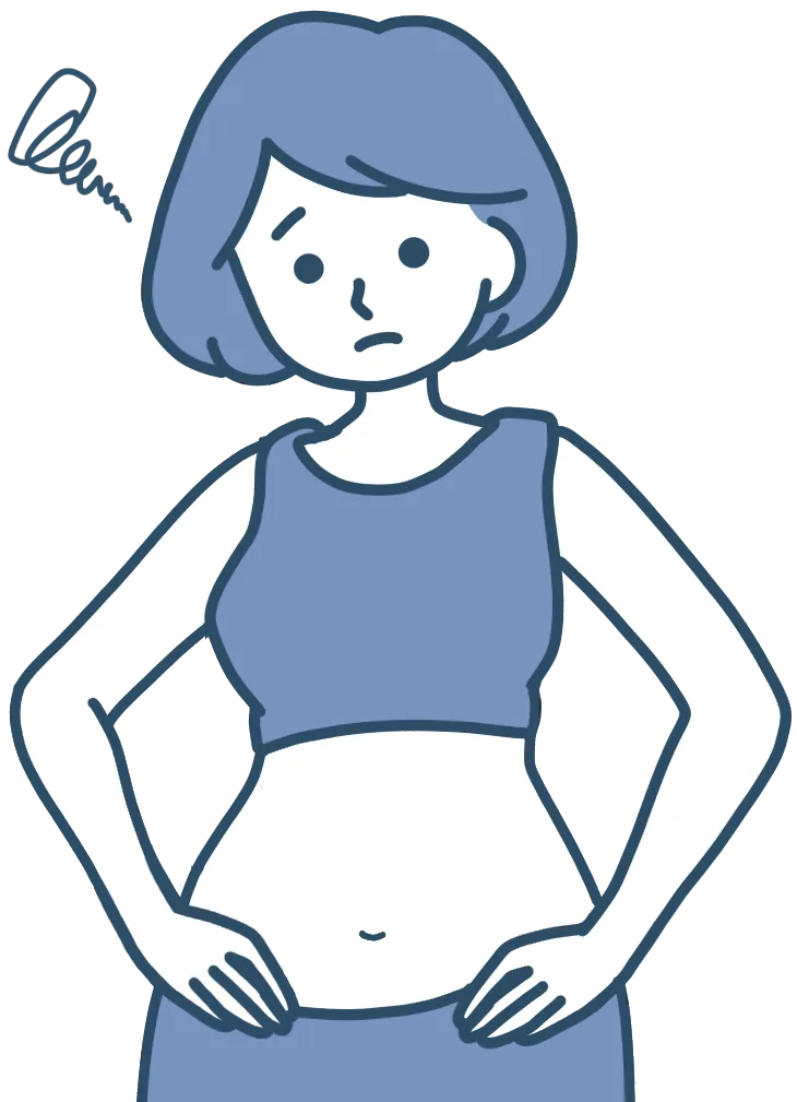 ポッコリお腹の画像