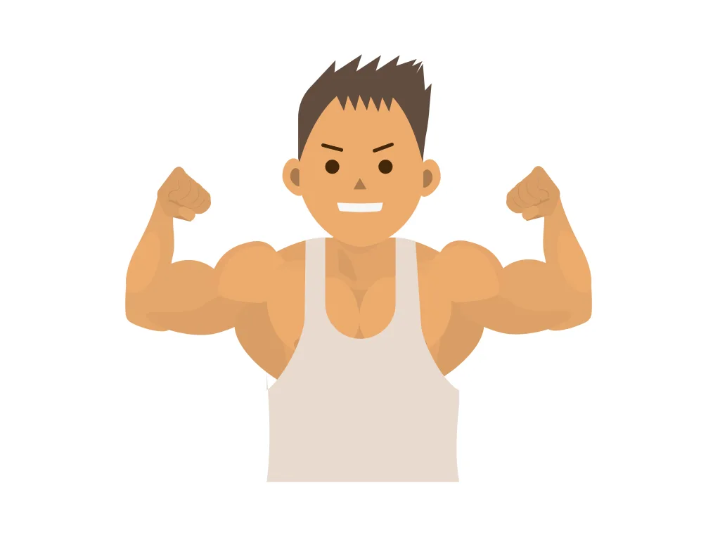 肩マッチョ男性