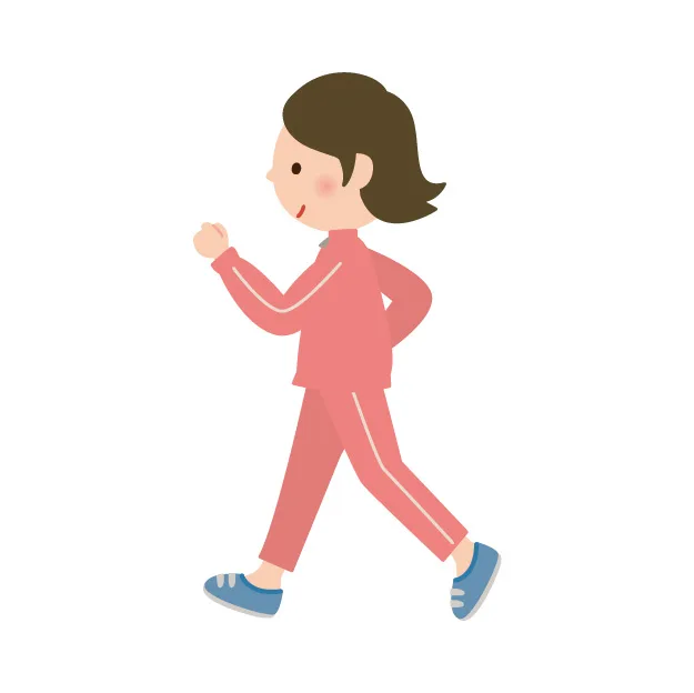 歩く女の人
