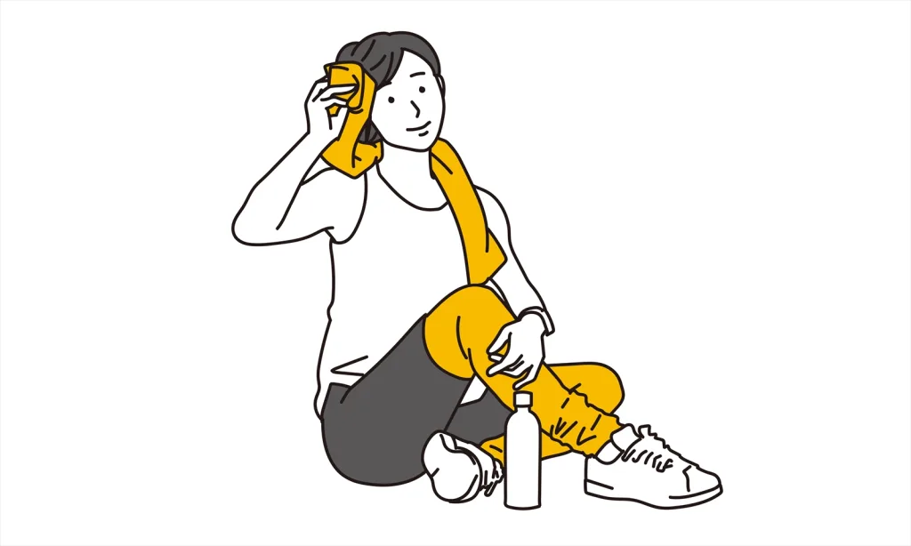 運動後の女性