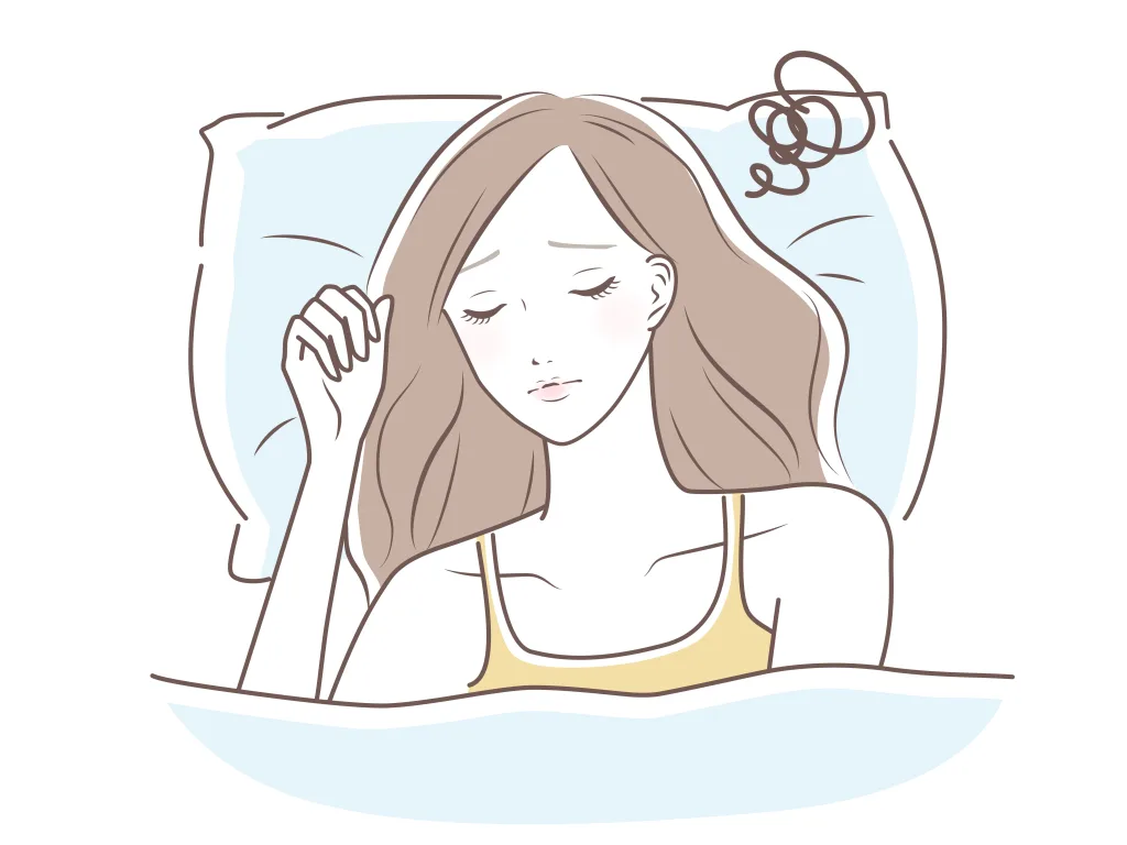 睡眠不足の女性