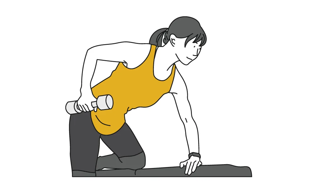 筋トレする女性