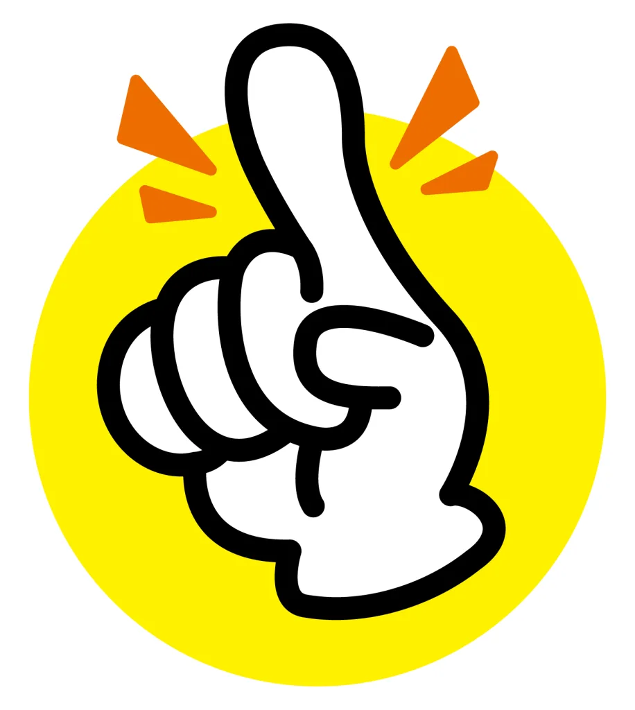 指差してるイラスト